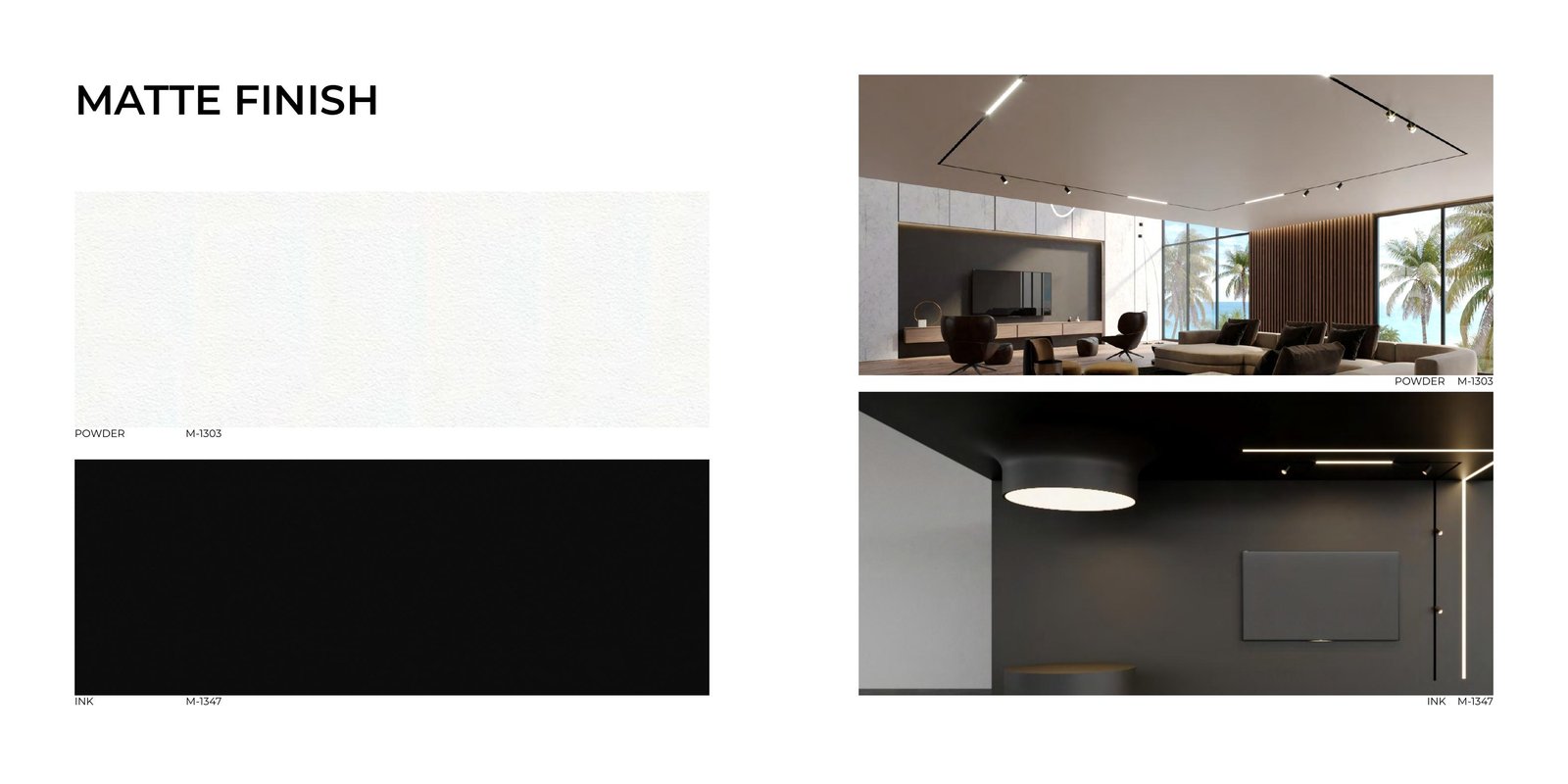 Matte finish stretch ceiling membrane