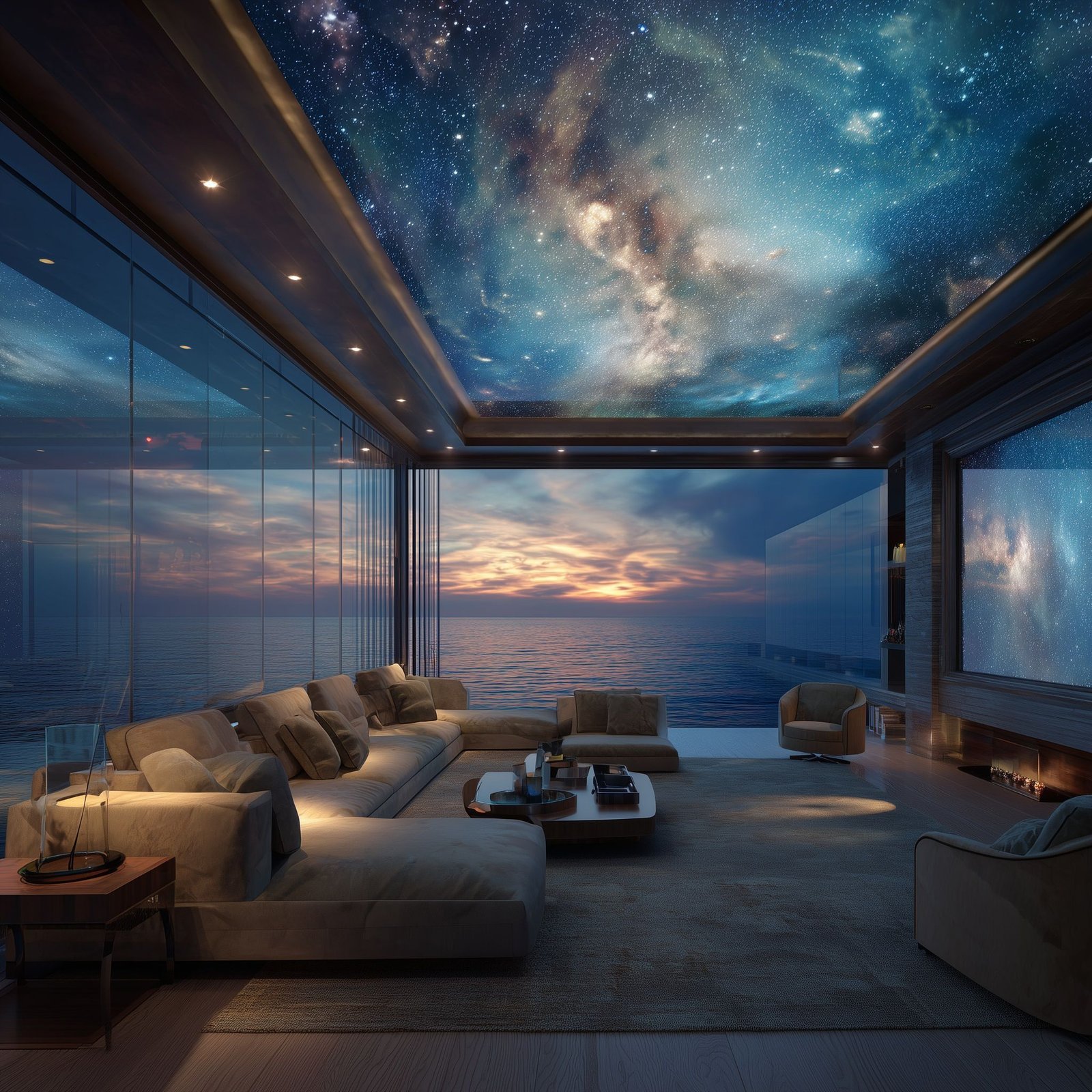 Galaxy Ceiling Penthouse Living Room